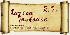 Ružica Tošković vizit kartica